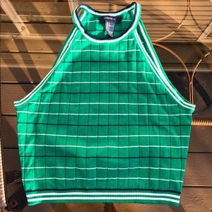 Forever 21 green cropped top.